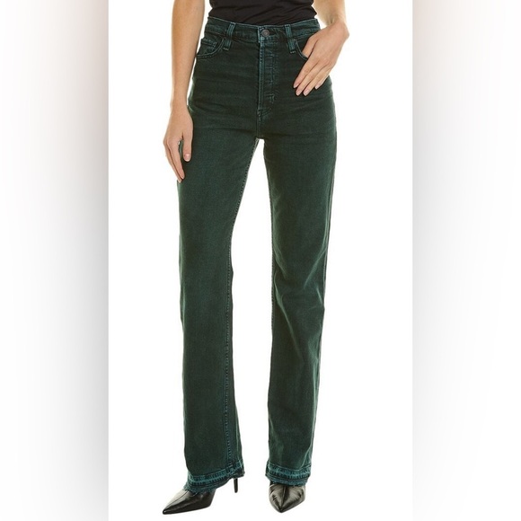 Hudson Faye Overdye Scarab High-Rise Bootcut Jeans, Size 28 - Picture 6 of 16